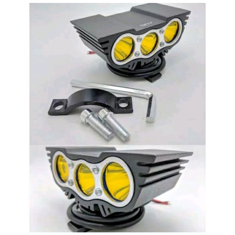 LAMPU TEMBAK BATMAN 3 MATA/LAMPU SOROT 3 MATA/WHITE AND YELLOW