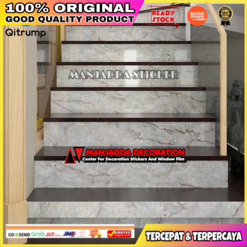 WALLPAPER STIKER MARMER MOTIF PREMIUM MARBLE LEMARI DAPUR MEJA