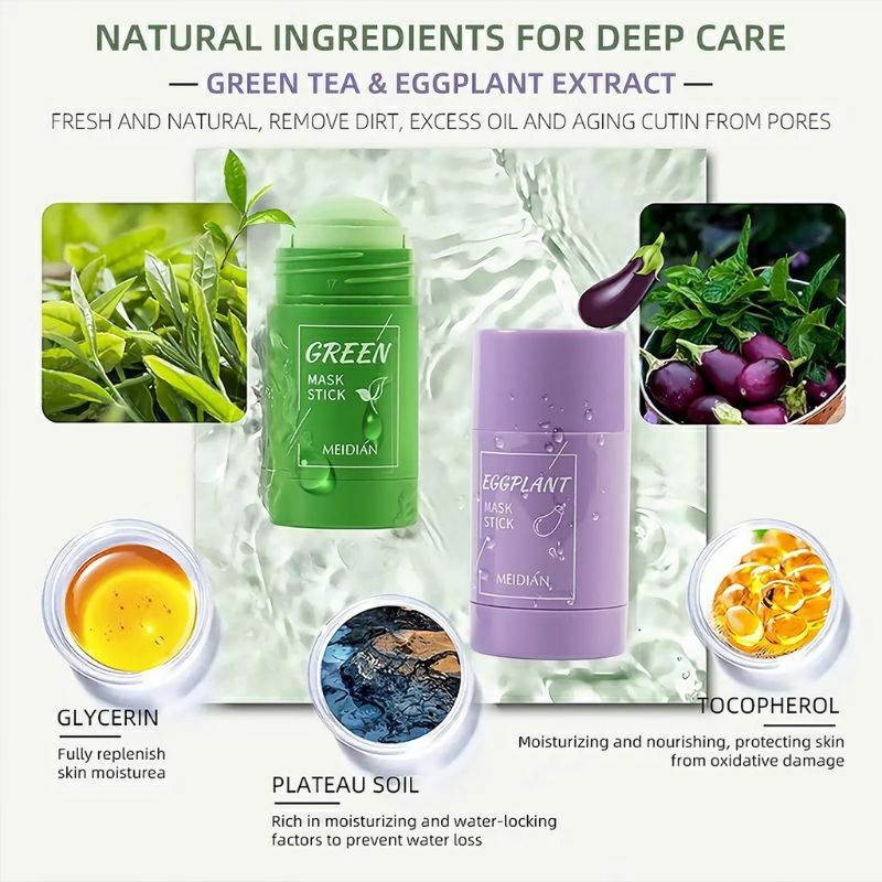 GREEN MASK STICK MEIDIAN MASKER GREEN TEA GREEN MASK STIK MEIDIAN