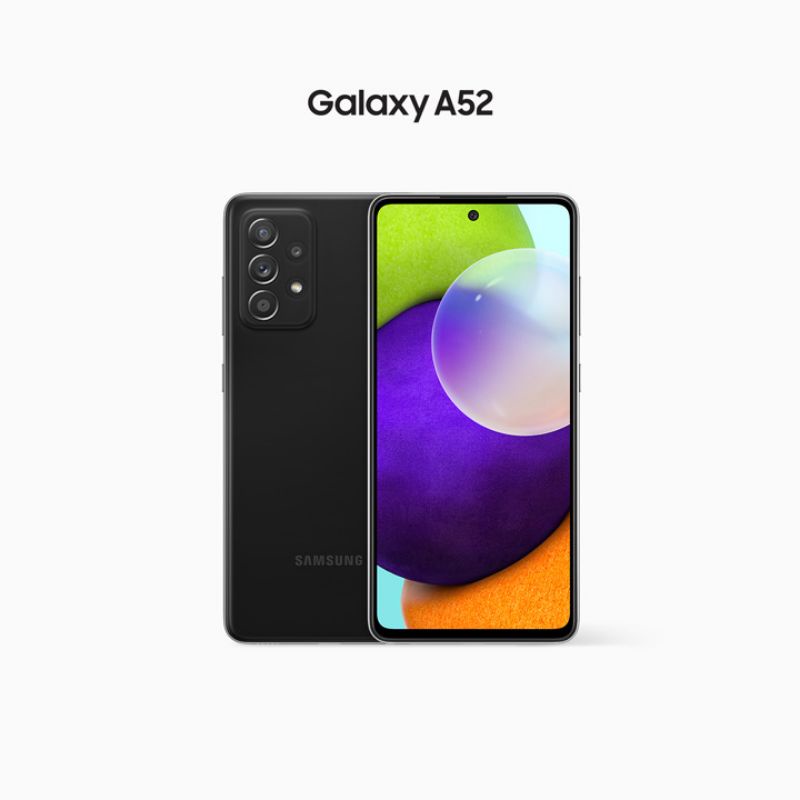 HP Baru Samsung Galaxy A52 8/256 Ram 8GB Rom internal 256GB - New SEIN Original Garansi Resmi - Handphone Tipe Tinggi - 64MP NFC Super AMOLED - Warna Terbaru Black violet Blue White Hitam Ungu Biru Putih - 8/128 8GB/128GB 8GB/256GB 128GB 8 128 256 GB-Awesome Black