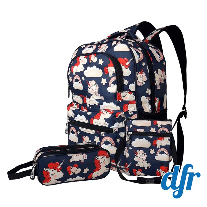 DFR TAS SEKOLAH ANAK RANSEL BACKPACK ANTI AIR CEWEK COWOK - CLECY
