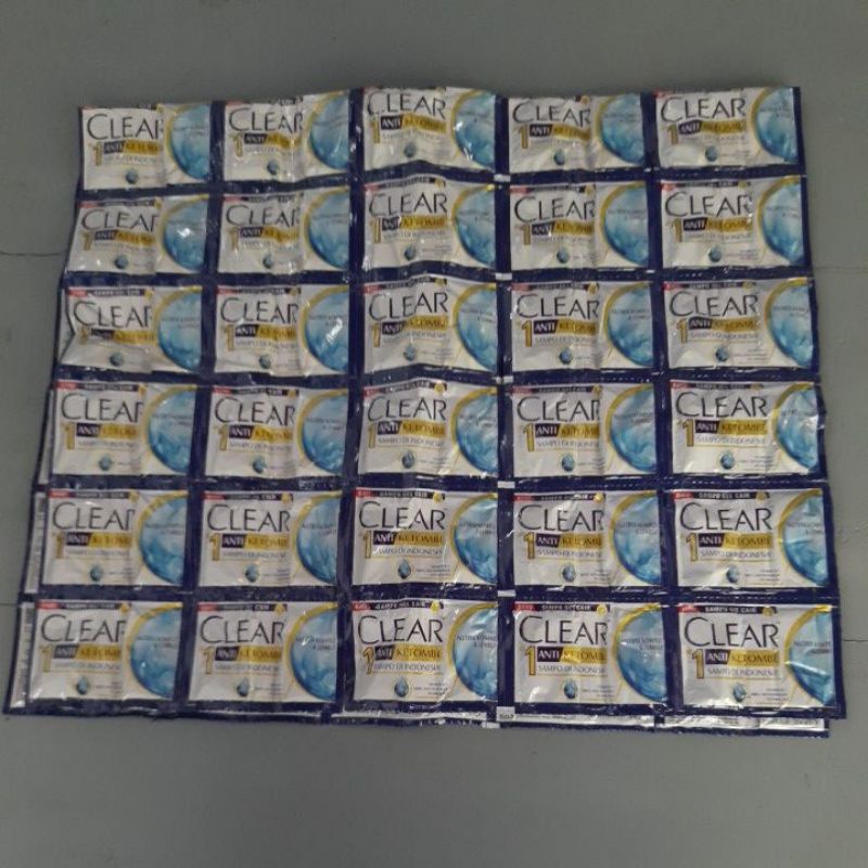 Shampoo clear 1 renteng 12 pcs (isi 24 saset)