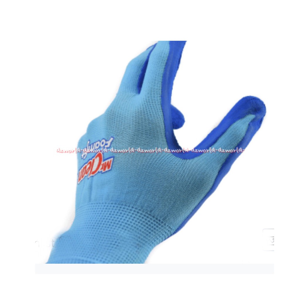 Mr Clean Foamfit Shield Gloves Sarung Tangan Busa Warna Biru