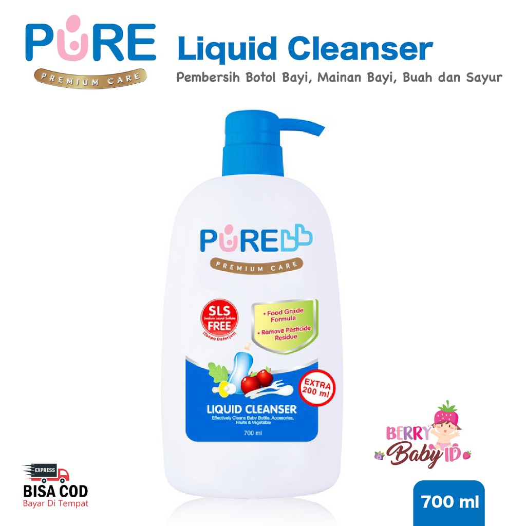 PureBB Liquid Cleanser Bottle 700 Ml Pencuci Botol Sayur Buah Pure BB Berry Mart
