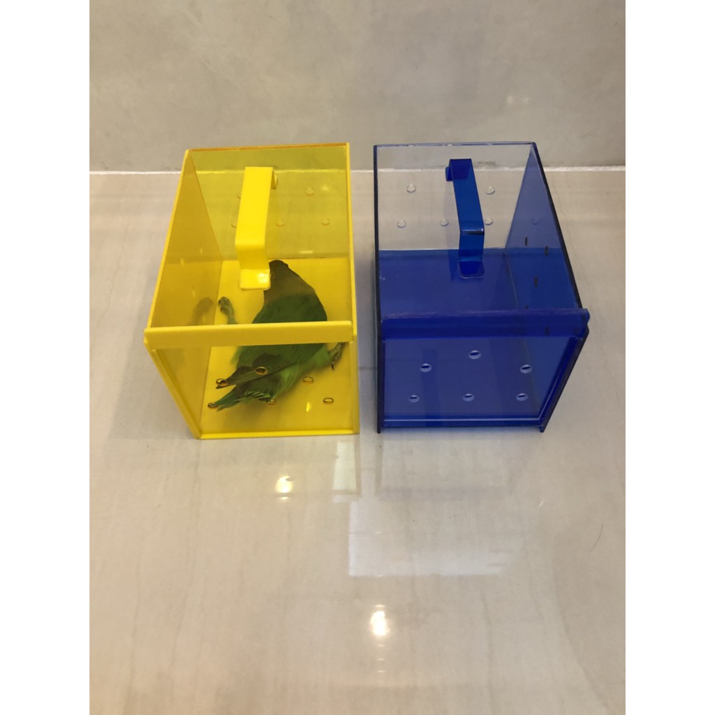 Tempat/Box Bawa Burung LOVEBIRD/PARKIT/KENARI/GLATIK Acrylic