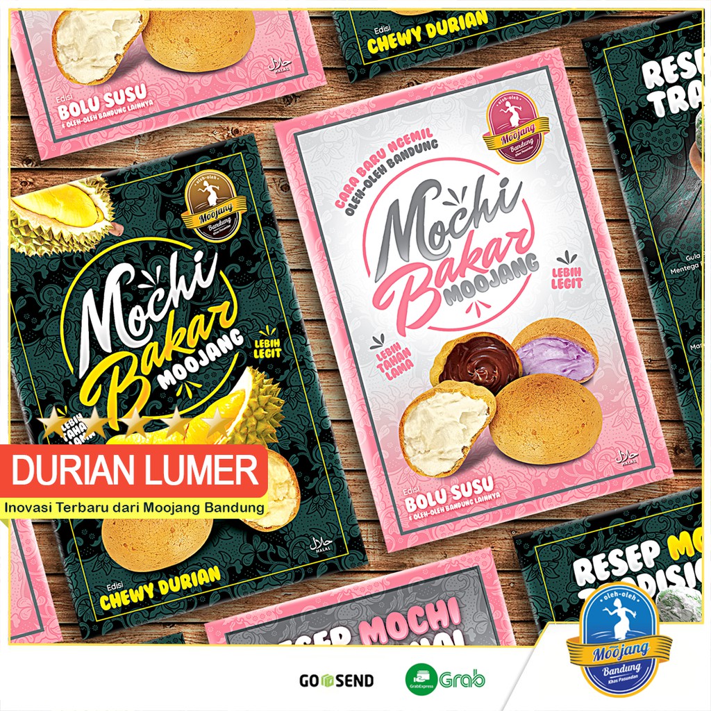 Mochi Bakar Durian Chewy Soes Durian Moojang Bandung Kualitas Premium Durian Asli best seller