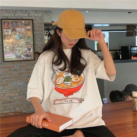 MYSTIQUE.ID-BAJU KAOS RAMEN T-SHIRT LUCU DAN AESTHETIC