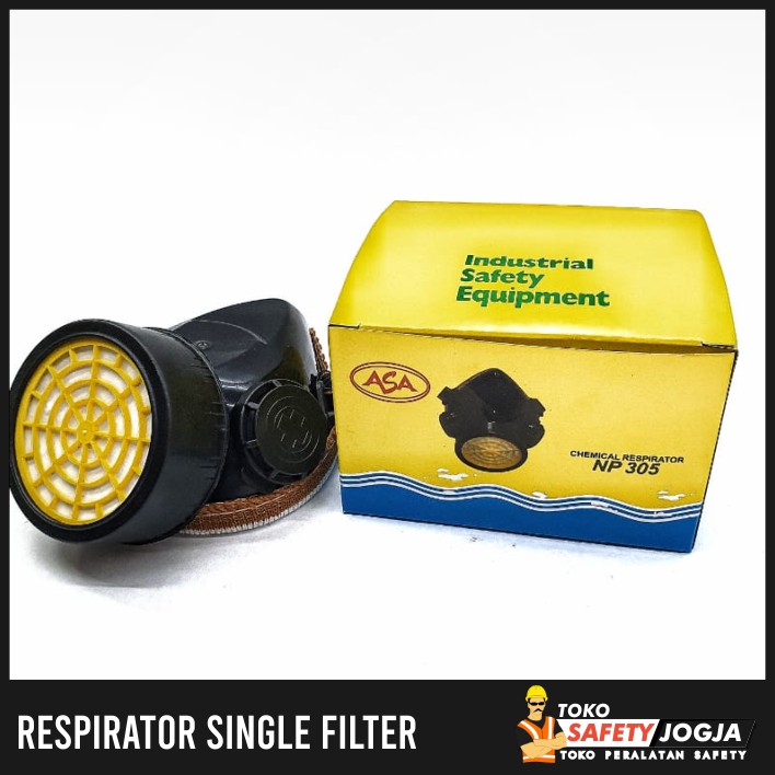 RESPIRATOR GAS MASK HALF FACE SINGLE FILTER