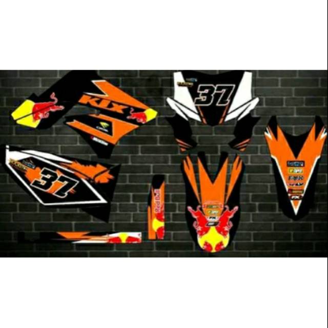 DECAL KLX 150 ORANGE REDBULL