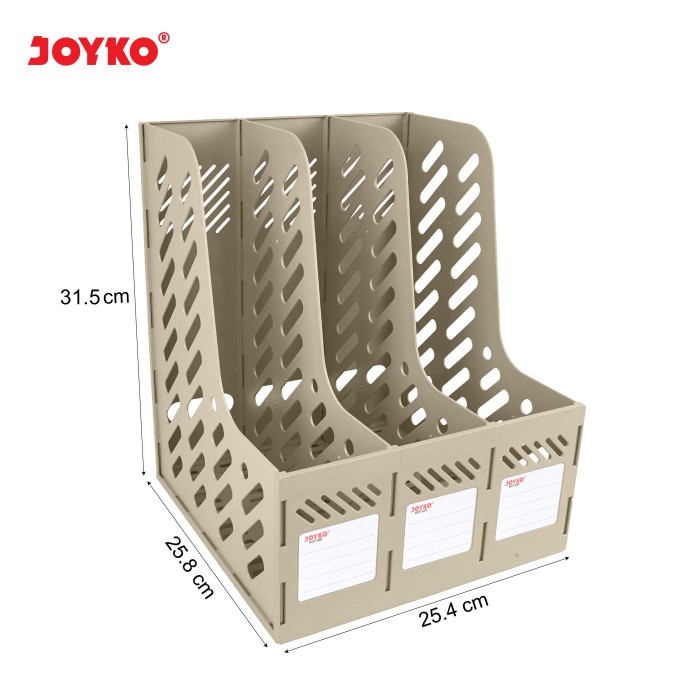 

ORGANIZER-DOCUMENT- BOX FILE KERANJANG PLASTIK RAKIT 3 SUSUN JOYKO BOF-3GR GREY -DOCUMENT-ORGANIZER.