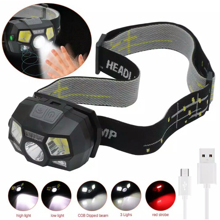 Senter Kepala Sensor Gerak - TaffLED Senter LED Kepala - Headlamp