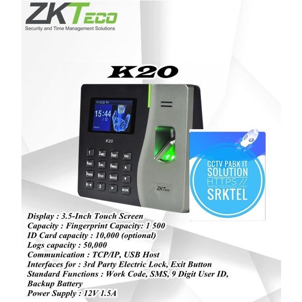 

RFID | ZKTECO K20 (RFID + BATTERY) Baru Berkualitas