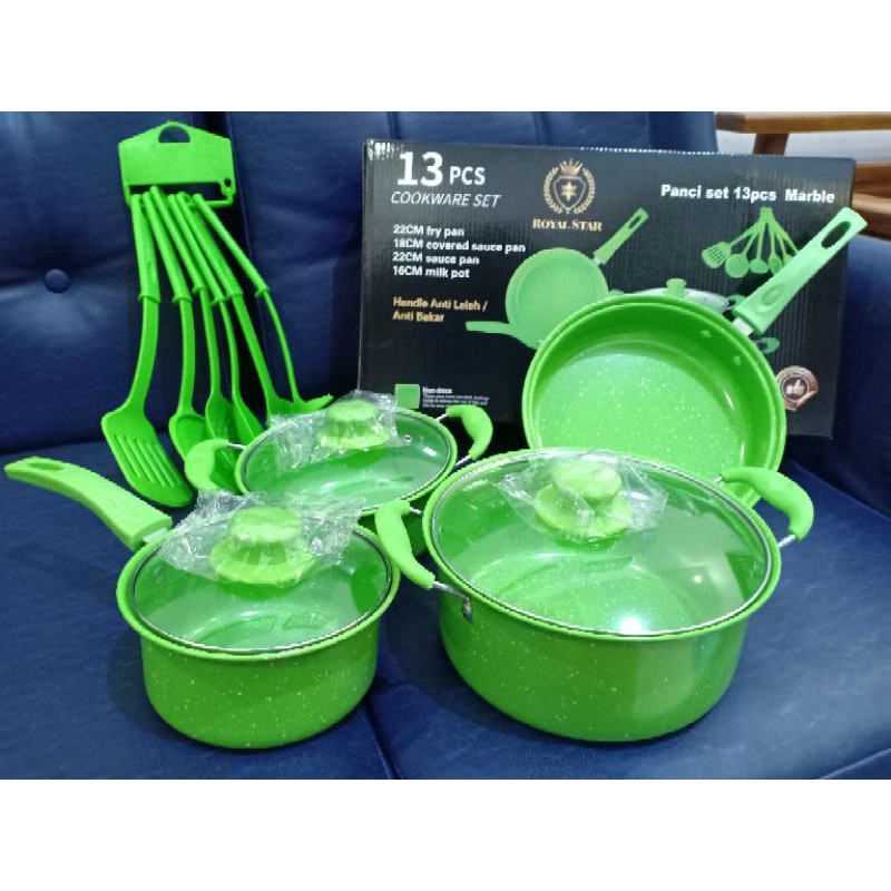 COOKWARE SER 13IN1 MARBLE / PANCI SET MARBLE ROYAL STAR