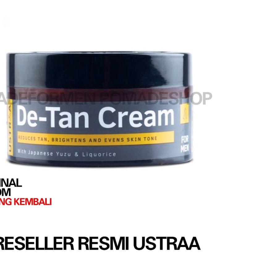 ❊ USTRAA DE-TAN CREAM BRIGHTENING CREAM PENCERAH WAJAH PRIA ➯