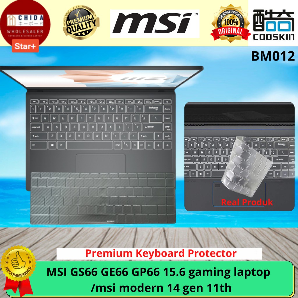 Keyboard Protector MSI GS66 GE66 GP66 15.6 gaming laptop msi modern 14