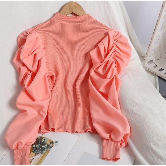 atasan RAJUT IMPORT rajut lengan panjang fashion korea style wanita 0208# IMPORT