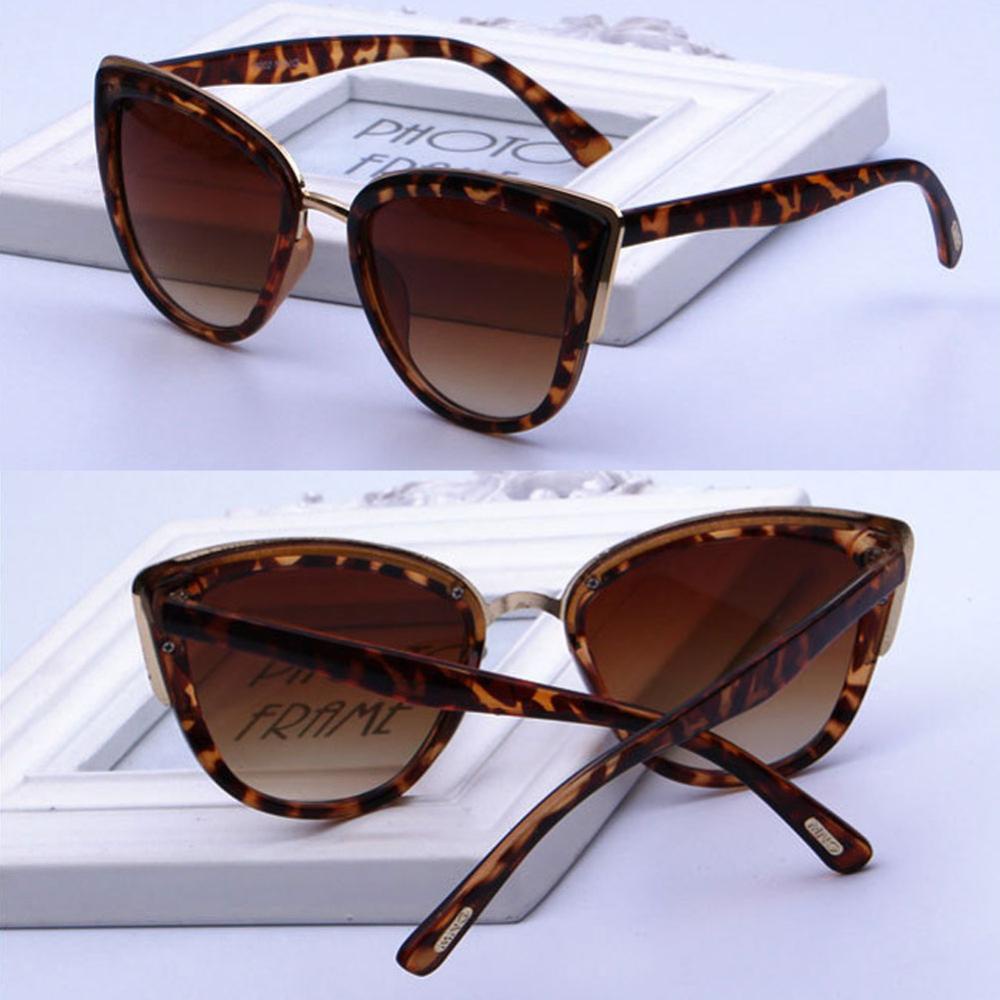 Timekey Kacamata Hitam Oversize Model Cat Eye Motif Leopard Sexy Untuk Wanita L9M7