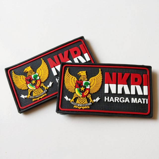 Patch rubber GARUDA INDONESIA/NKRI HARGA MATI/tempelan karet emblem velcro