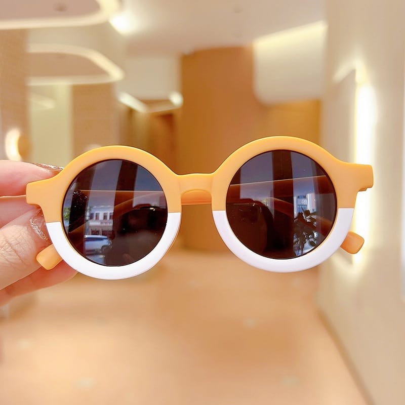 Kacamata Anak New Trend/Fashion Anak Terbaru Bulat Kacamata Hitam Motif UV protection High Quality Import Kacamata