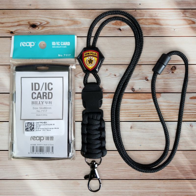 

TALI LANYARD ID CARD KEPOLISIAN LOGO SDM POLRI