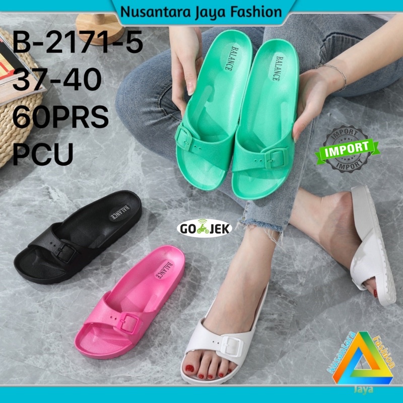 Sandal Birken Strap 1 Wanita - Sendal Wanita Kekinian - Sandal Balance B 2171