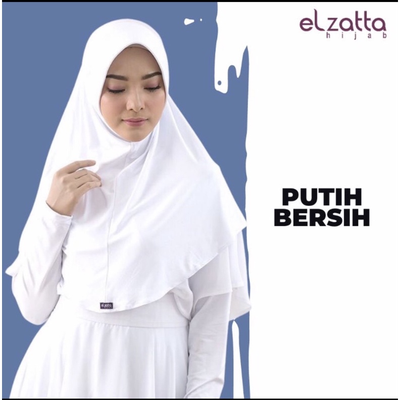Elzatta - Jilbab Instan Zaria Casual-902 Putih