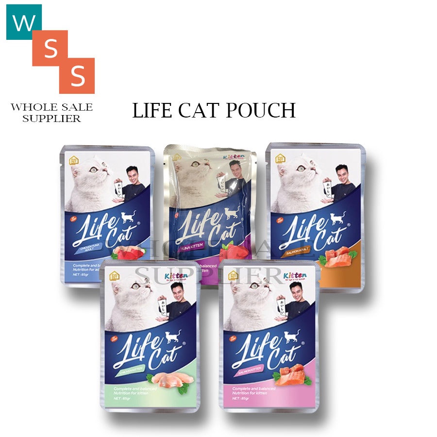 MAKANAN KUCING BASAH WET FOOD LIFE CAT POUCH 85GR