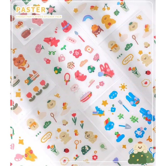 

1 LEMBAR STIKER TRANSPARAN TEMA RABBIT AND PUPPY BULLET JURNAL LUCU MURAH