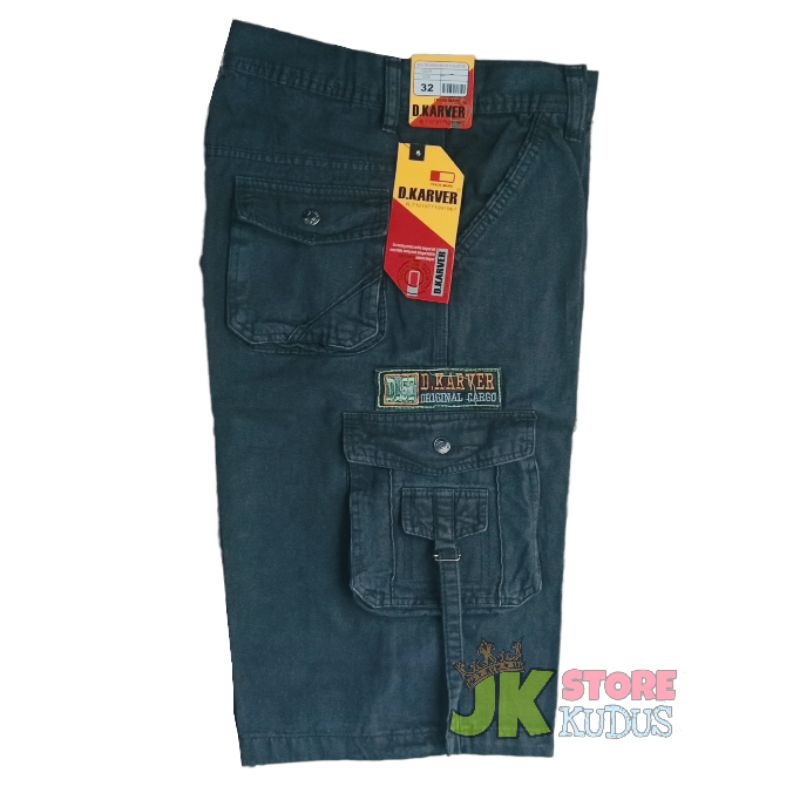 Celana Kargo Pendek Pria Size Jumbo 27-44 Bahan Semi Jeans Tebal