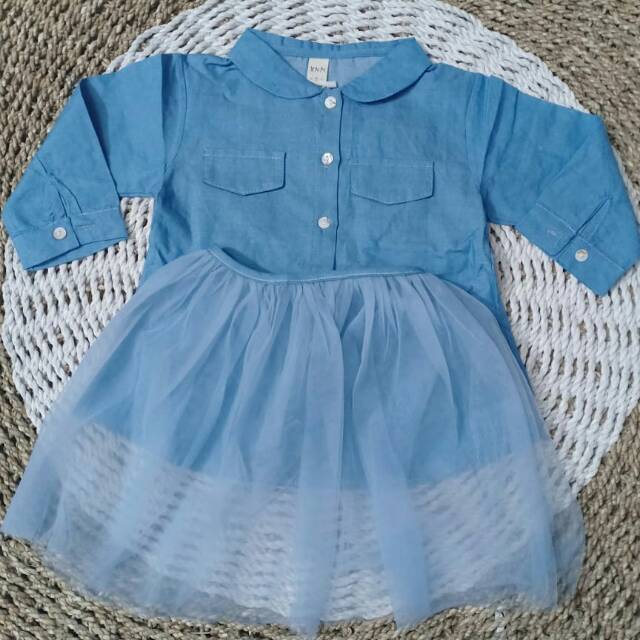 Denim tutu Dress Anak Perempuan Impor