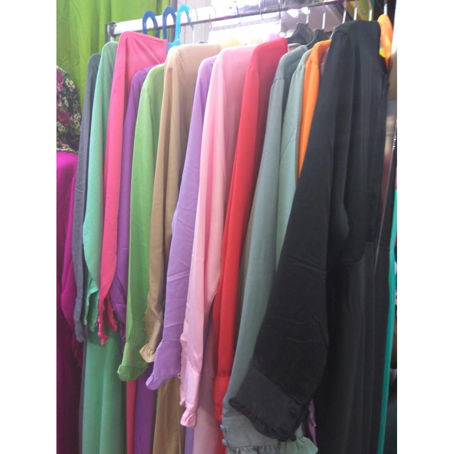 PROMO    gamis polos satin velvet