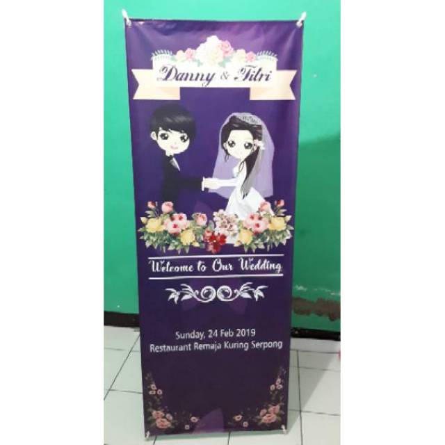 X Banner stand  ultah/wedding/event