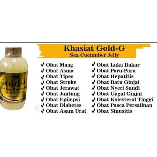 Jelly Gamat Gold G 500ml  Sea Cucumber 500 ml |