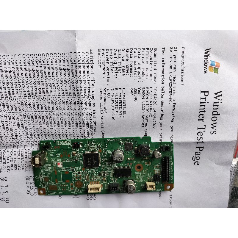 Mainboard Epson L1110 Used