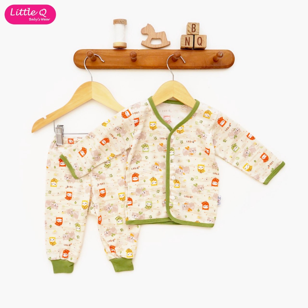 LittleQ Setelan Baju Panjang BIS Celana Panjang Motif Girl S M L - Little Q Baju Bayi dan Anak SNI