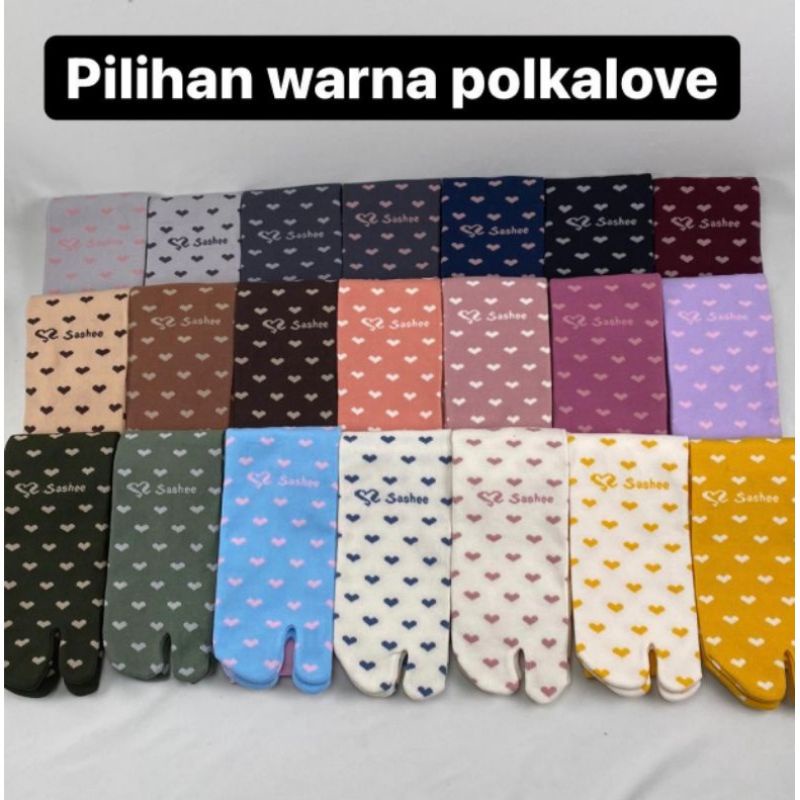 Kaos kaki jempol polkalove rajut wanita by sashee