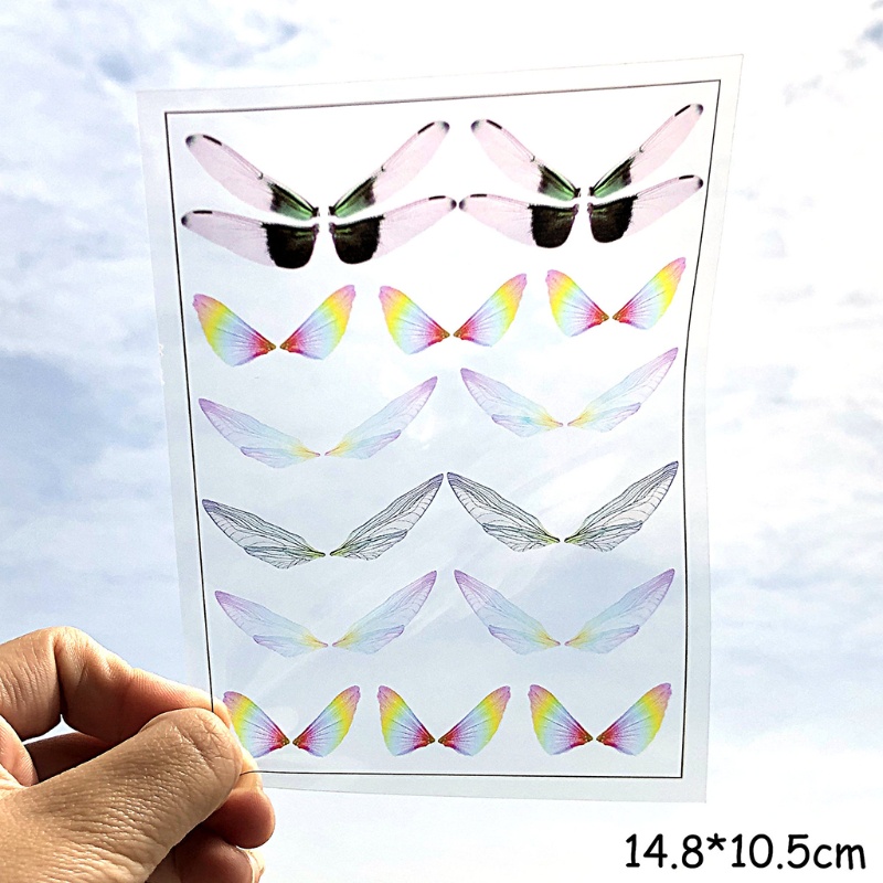 Siy 5 Lembar Stiker Butterfly Kristal Epoxy Resin Untuk Dekorasi Nail Art Diy