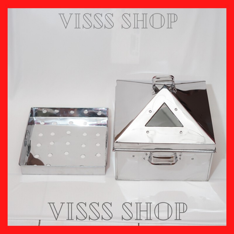 Klakat Kukusan 45cm Stainless Kotak Persegi Dimsum Syomay Bolu Kukus Muffin