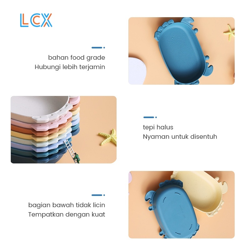 LCX Piring Cartoon Animal 3DTableware Peralatan Makan Bayi Baby Feeding Set Kado Anak Perlengkapan Bayi VS-89