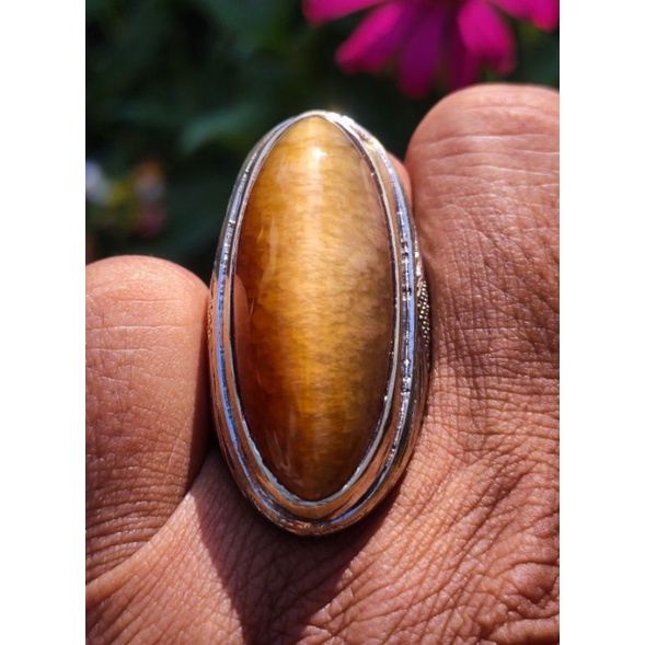 Cincin Batu Akik PANDAN NANAS MADU CHALSEDONY Asli batu alam natural bukan sintetis dyed bukan bacan