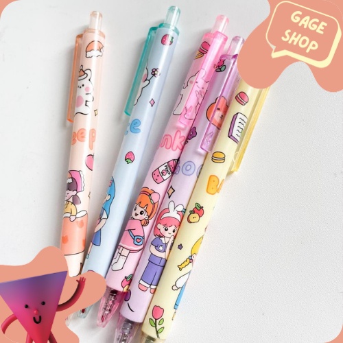 

pulpen cetek karakter cewe (4/8/12 pcs) bisa COD kebutuhan anak sekolah ATK fancy lucu termurah bolpen pen anak anak cod