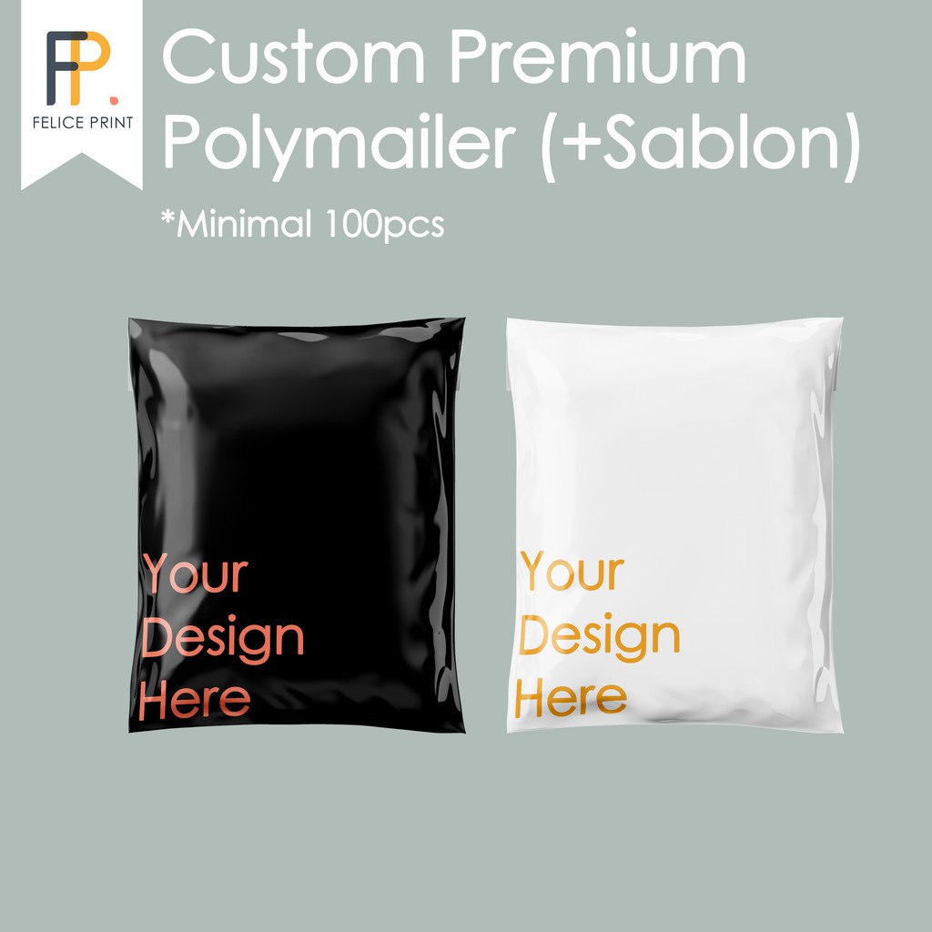 

Custom Sablon Premium Polymailer Tebal 60 mic