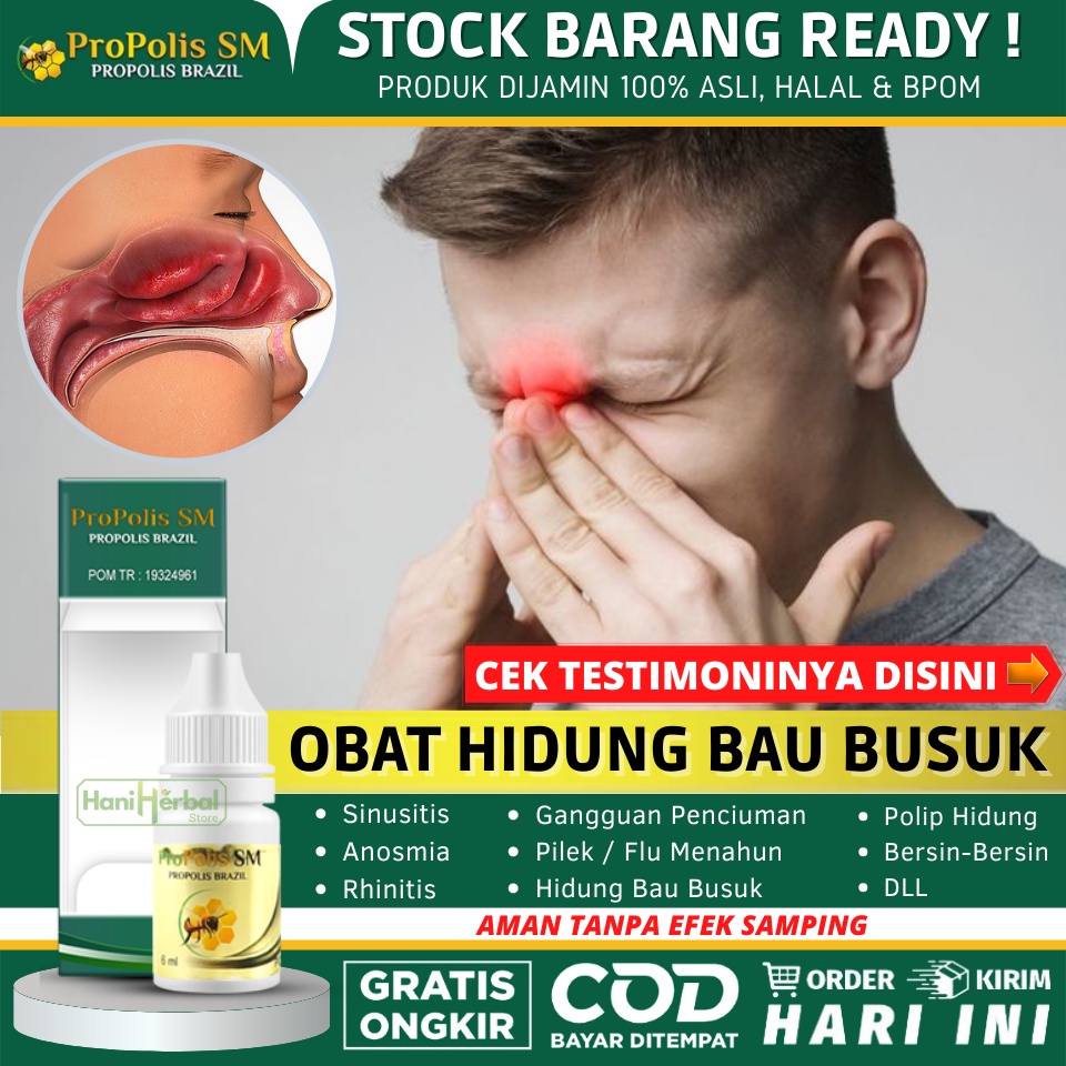 Obat Ingus Bau Busuk - Obat Herbal Untuk Ingus Berbau - Obat Ingus Bau Telur Busuk - PROPOLIS SM ORI