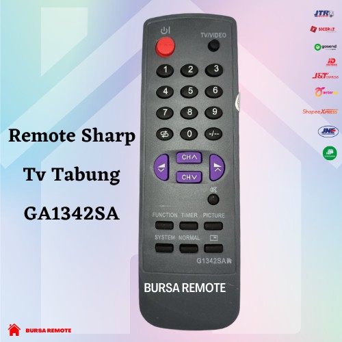 Remot  Remote Tv Tabung SHARP type GA 1342 SA  ecer dan grosir