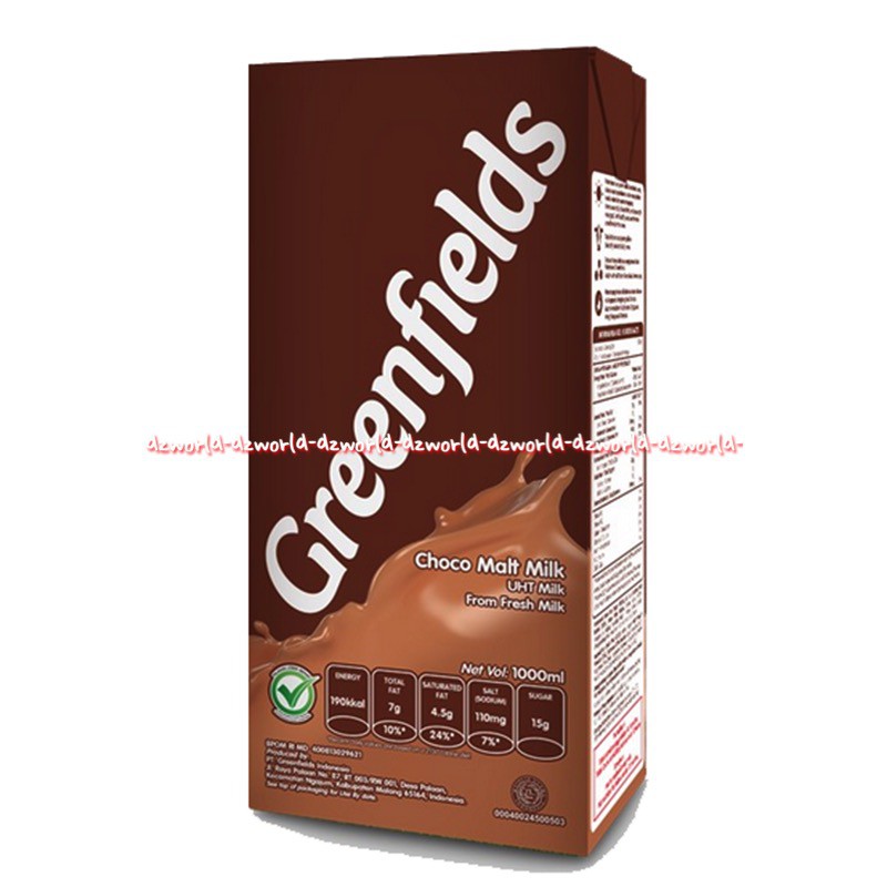 Greenfields Choco Malt Milk Susu UHT Coklat Chocolate1L Dibuat Dari Susu Sapi Pilihan Greenfield Green fields