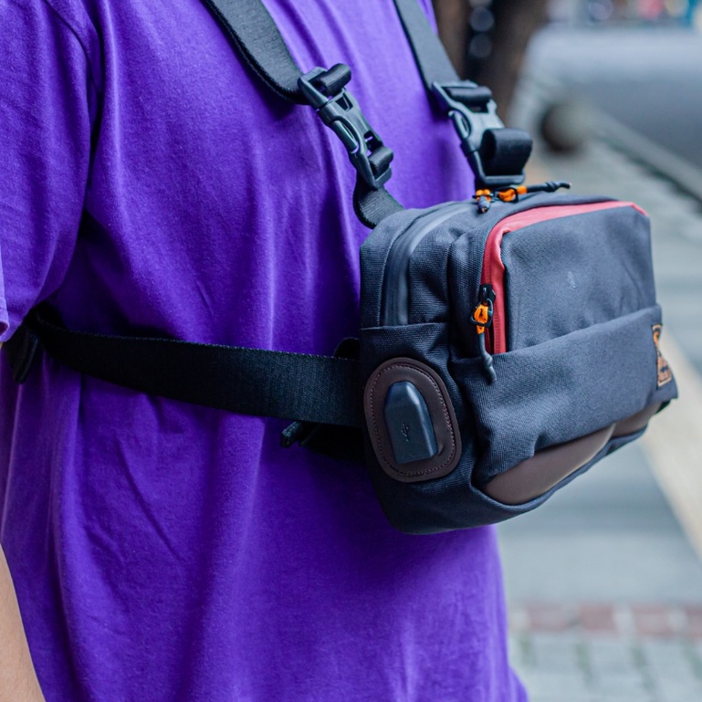 SKIVE BLACK |ManNeedMe x URBAN| Tas Selempang Pria Tas Dada Tas Pinggang Pria ORIGINAL