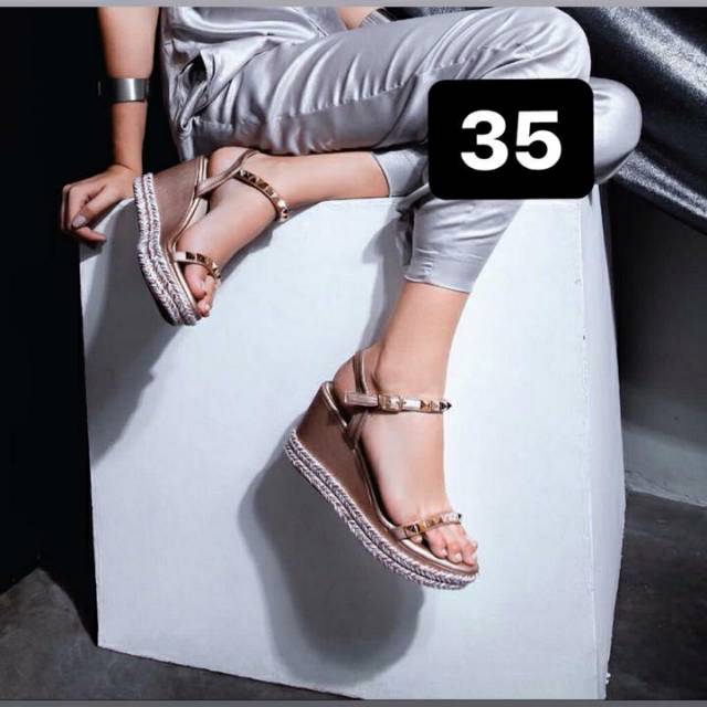 valencia by enrica kashmere rosegold size 35