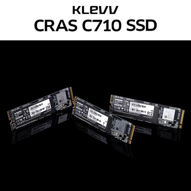M.2 NVME SSD 2280 Klevv CRAS C710 256GB PCIe Gen3 x4 High Speed