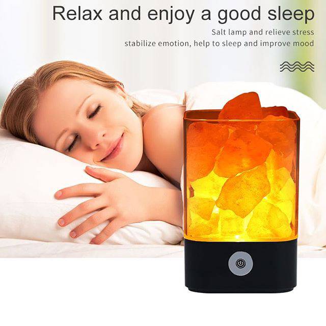 LAMPU TIDUR LED BATU KRISTAL / LAMPU MEJA LED CRYSTAL SALT LAMP