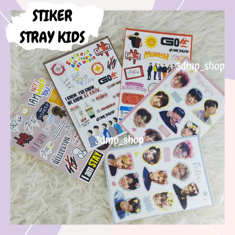 Stiker Stray Kids Hyunjin Felix Logo Album Gone days Go In life aesthetic